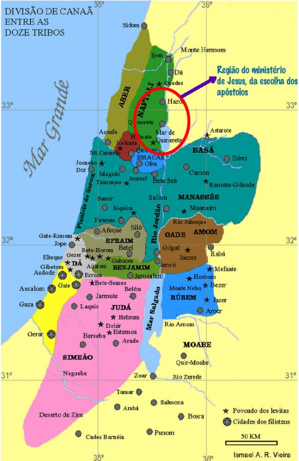 Tribos de Israel - Naftali, terra dos apóstolos